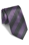 Nordstrom Stripe Silk Tie In Purple