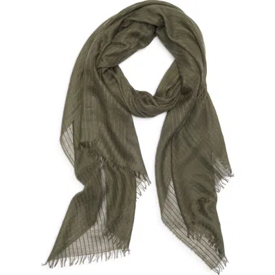 Nordstrom Striped Silk & Cashmere Scarf In Red
