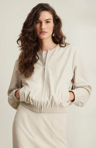 Nordstrom Suede Bomber Jacket In Brown