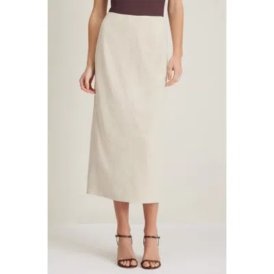 Nordstrom Suede Midi Skirt In Neutral