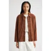 Nordstrom Suede Shirt Jacket In Brown