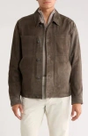 Nordstrom Suede Utility Jacket In Green