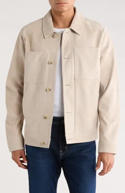 Nordstrom Suede Utility Jacket In Neutral