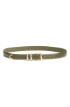 Nordstrom Sutton Croc-embossed Belt In Green