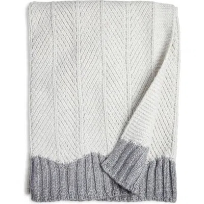 Nordstrom Sweater Knit Throw Blanket In Grey Vapor- Grey Pearl