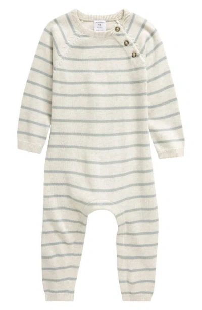 Nordstrom Sweater Romper In Ivory Heather Green