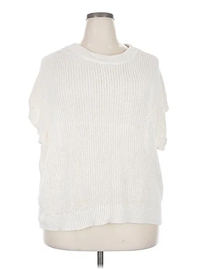 Pre-owned Nordstrom Sweater Vest In White