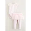 Nordstrom Babies'  Sweet Ballerina Ruffle Bodysuit & Skirted Leggings Set