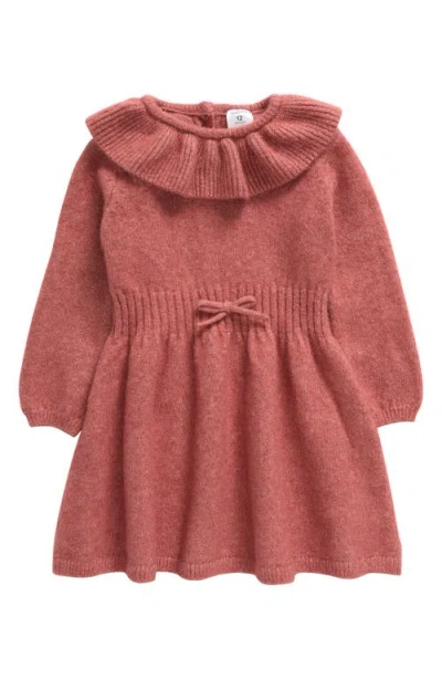 Nordstrom Babies'  Sweet Sparkle Sweater Dress In Pink Taffy