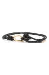 Nordstrom Syd Woven Leather Tie Belt In Black