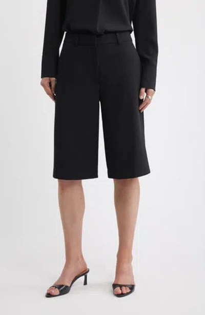 Nordstrom Tailored Bermuda Shorts In Black