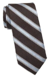 Nordstrom Talman Stripe Silk Tie In Brown
