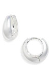 Nordstrom Tapered Huggie Hoop Earrings In Silver