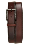 Nordstrom Tarek Leather Belt In Brown Sepia