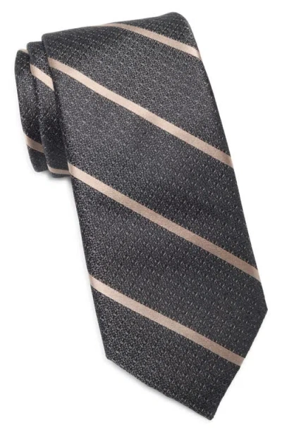 Nordstrom Taylor Stripe Silk Tie In Black