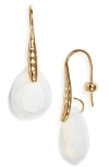 Nordstrom Teardrop Semiprecious Stone Drop Earrings In Gold
