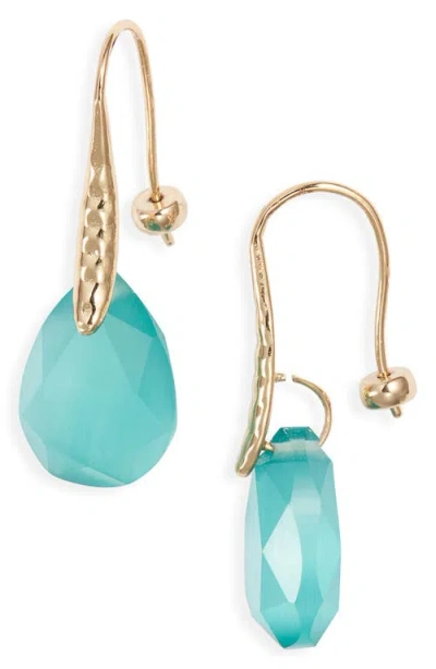 Nordstrom Teardrop Semiprecious Stone Drop Earrings In Gold