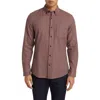 Nordstrom Tech-smart Trim Fit Check Stretch Button-down Shirt In Brown Nutmeg Ts Grindle