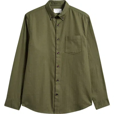 Nordstrom Tech-smart Trim Fit Check Stretch Button-down Shirt In Green Depths
