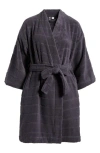 Nordstrom Terry Rib Short Robe In Grey Stonehenge