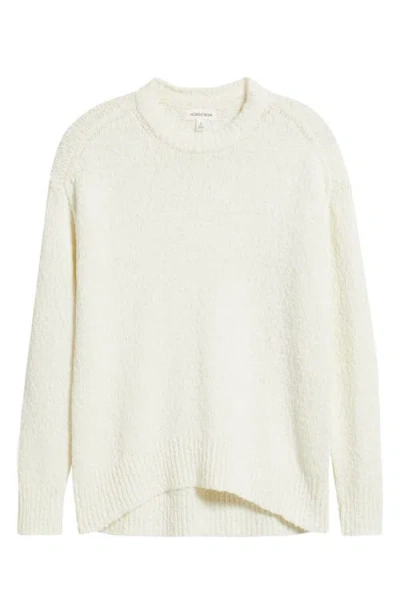 Nordstrom Texture Crewneck Sweater In White