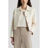 Nordstrom Textured Button Front Jacket In White