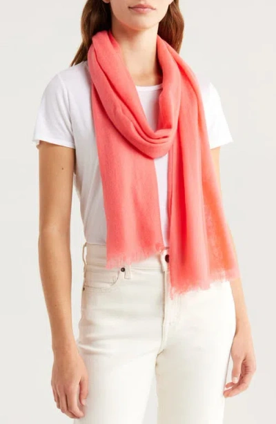 Nordstrom Textured Cashmere Scarf In Pink