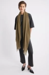 Nordstrom Textured Cashmere Scarf In Green