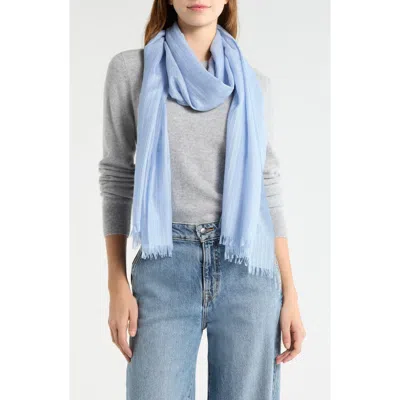 Nordstrom Textured Cashmere Scarf In Blue