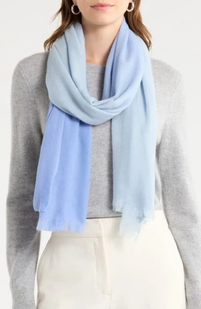 Nordstrom Textured Cashmere Scarf In Blue
