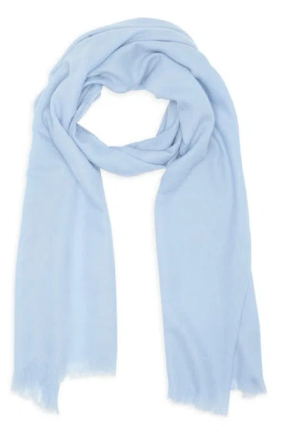 Nordstrom Textured Cashmere Scarf In Blue Fog