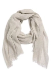 Nordstrom Textured Cashmere Scarf In Gray