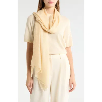 Nordstrom Textured Cashmere Scarf In Neutral