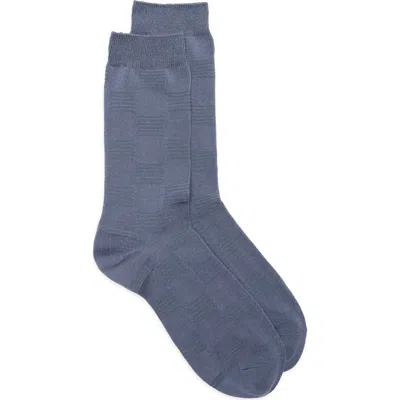 Nordstrom Textured Check Viscose Blend Socks In Multi
