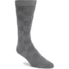 Nordstrom Textured Check Viscose Blend Socks In Heather Grey