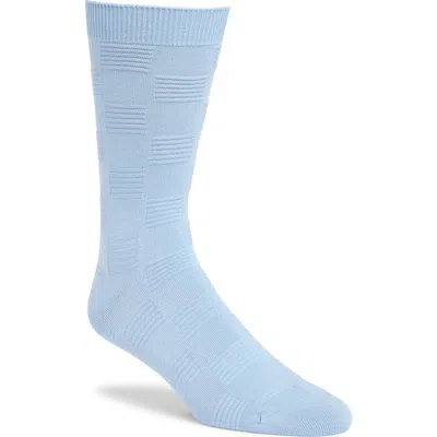 Nordstrom Textured Check Viscose Blend Socks In Blue