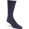 Nordstrom Textured Check Viscose Blend Socks In Blue