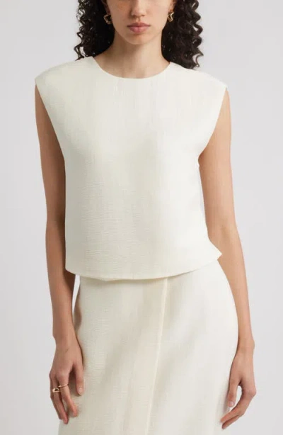 Nordstrom Textured Crop Top In Neutral