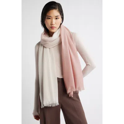 Nordstrom Textured Lightweight Cashmere Scarf In Pink