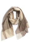 Nordstrom Textured Lightweight Cashmere Scarf In Brown