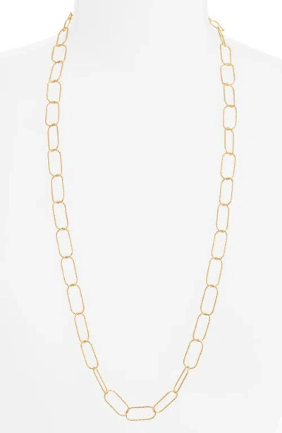 Nordstrom Textured Oval Link Necklace In Gold