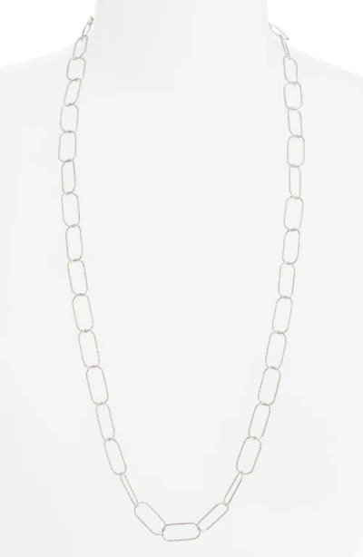 Nordstrom Textured Oval Link Necklace In Silver