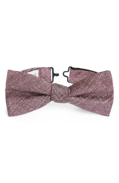 Nordstrom Textured Silk Pre-tied Bow Tie In Pink