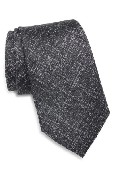 Nordstrom Textured Silk Tie In Black