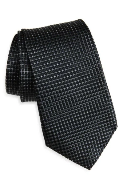 Nordstrom Textured Silk Tie In Black