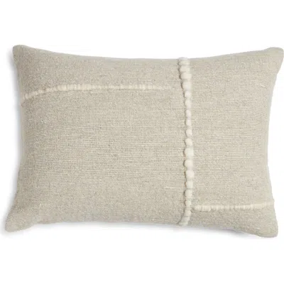 Nordstrom Textured Wool & Linen Blend Accent Pillow In Neutral