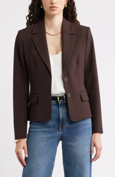 Nordstrom The Hanna Slim Fit Blazer In Brown