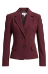 Nordstrom The Hanna Slim Fit Blazer In Burgundy