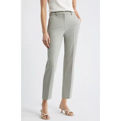 Nordstrom The Lena Slim Cropped Trousers In Gray