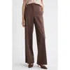 Nordstrom The Lennox Wide Leg Trousers In Brown